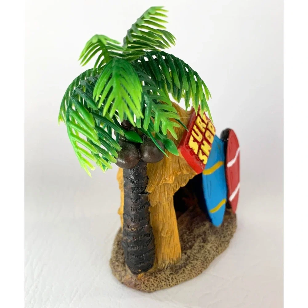 Top Fin Aquarium Decor Tiki Surf Shop Mermaid Electroplated Mix 2 Pack Lot New